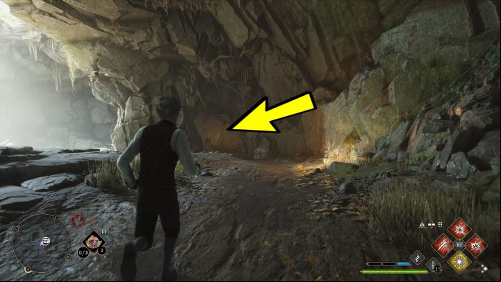 Enter the cave and follow the path - Hogwarts Legacy: Poidsear Coast - Collection Chests - Collection Chests - Hogwarts Legacy Guide