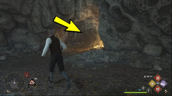 Climb the ladder and follow the path until you reach a round room - Hogwarts Legacy: Poidsear Coast - Collection Chests - Collection Chests - Hogwarts Legacy Guide