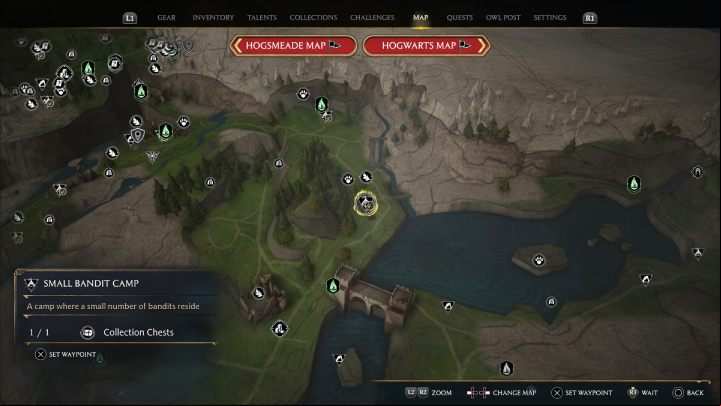 The next chest is in the another bandit camp - Hogwarts Legacy: Poidsear Coast - Collection Chests - Collection Chests - Hogwarts Legacy Guide