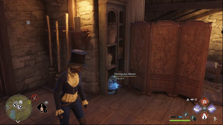The collectible is on the floor not far from the entrance you've just used - Hogwarts Legacy: Demiguise Statues - The Highlands - Highlands - Hogwarts Legacy Guide
