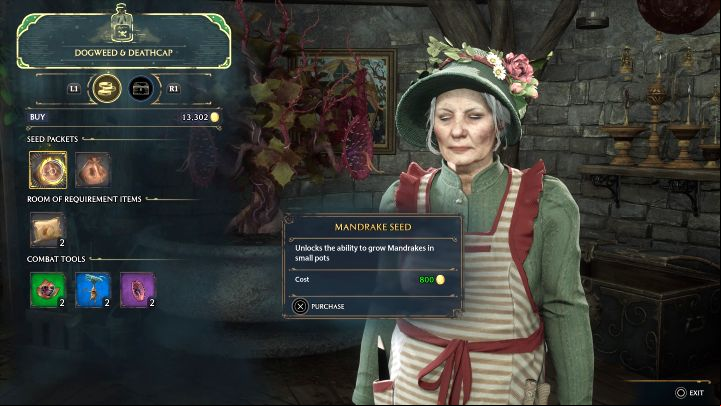 A more difficult and time-consuming method is to make Mandrake yourself - Hogwarts Legacy: Professor Garlicks Assignment 1 - Assignment - Hogwarts Legacy Guide