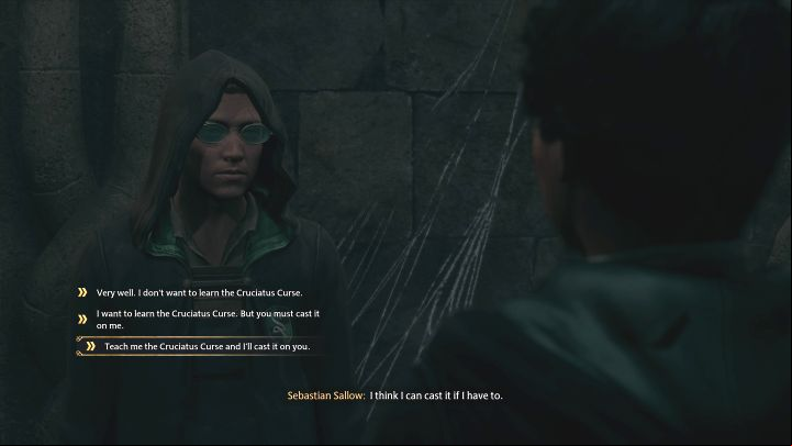 The opportunity to learn unforgivable curses appears during the optional storyline of Sebastian Sallow - one of the three most important characters whom you can befriend during the game - Hogwarts Legacy: Can you be evil in the game? - Campaign - Hogwarts Legacy Guide