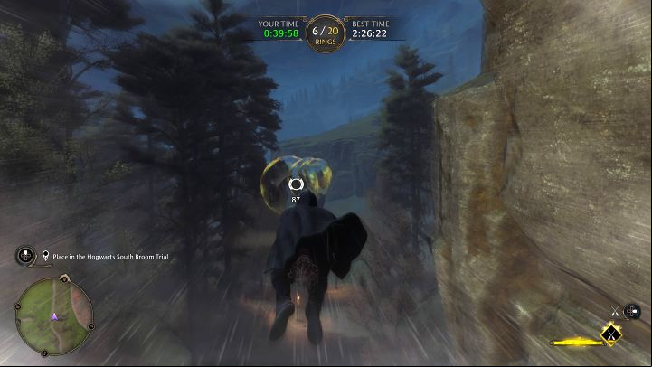 The assumptions are identical to the previous quest - you have to fly through the rings and reach the finish line in less than 2 minutes and 26 seconds - Hogwarts Legacy: Sweeping the Competition - Hogsmeade - Hogwarts Legacy Guide