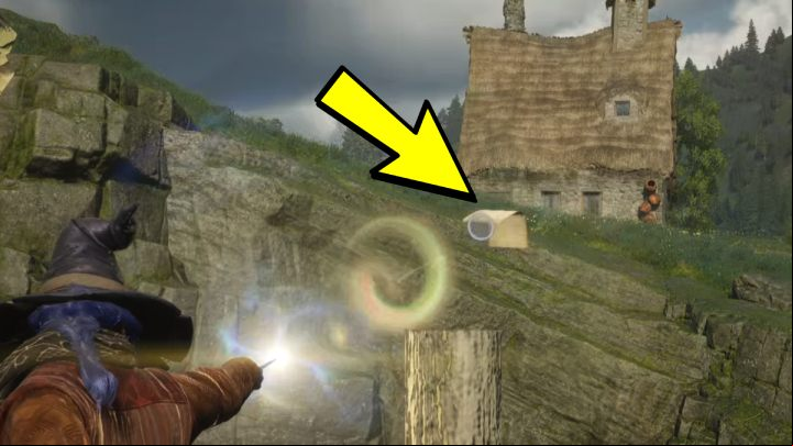 Flying pages can be caught with the Accio spell - Hogwarts Legacy: How to find Field Guide Pages? - Combat and exploration - Hogwarts Legacy Guide