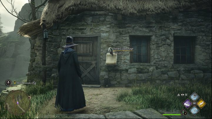 This collectible is in front of an abandoned building on the northern outskirts of the village - Hogwarts Legacy: Field Guide Pages Part 2 - Hogsmeade - Hogsmeade - Hogwarts Legacy Guide