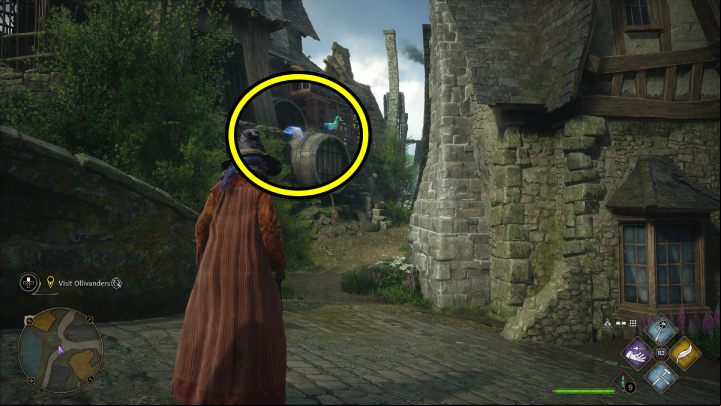 One of the Flying Guide Pages #13 (Hogsmeade) can be found by the river in the northern part of the village - Hogwarts Legacy: Field Guide Pages Part 2 - Hogsmeade - Hogsmeade - Hogwarts Legacy Guide