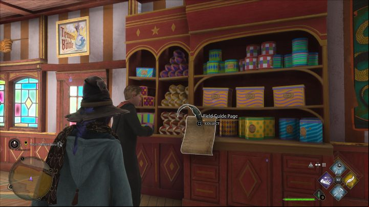 The next collectible is on the upper floor of Zonko's shop - Hogwarts Legacy: Field Guide Pages Part 2 - Hogsmeade - Hogsmeade - Hogwarts Legacy Guide
