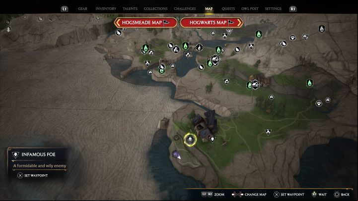 Region: Manor Cape - Hogwarts Legacy: Infamous Foes - all boss lairs - Highlands - Hogwarts Legacy Guide