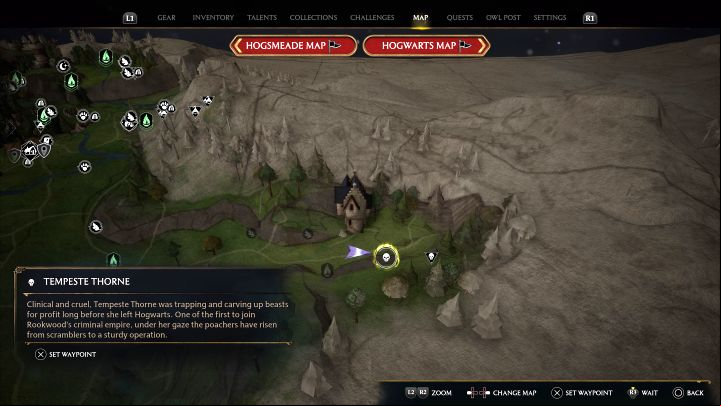 Return to the castle later in the game and explore the encampment behind it - Hogwarts Legacy: Infamous Foes - all boss lairs - Highlands - Hogwarts Legacy Guide