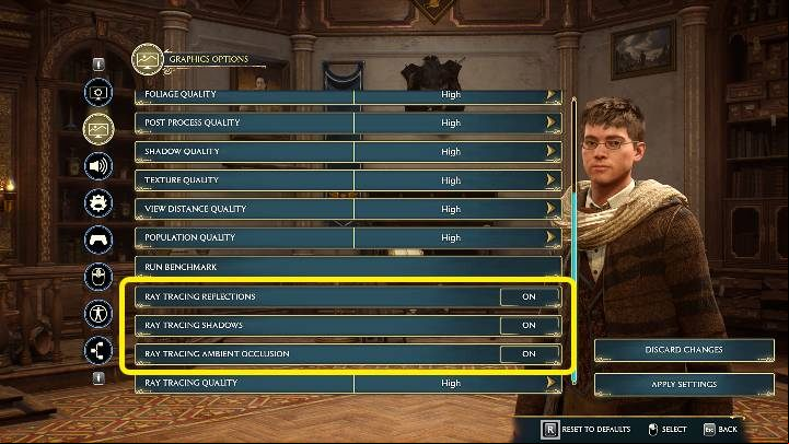 Ray Tracing in Hogwarts Legacy on PC has three variants: reflections, shadows, and ambient occlusion - Hogwarts Legacy: Is there Ray Tracing? - Technical issues - Hogwarts Legacy Guide