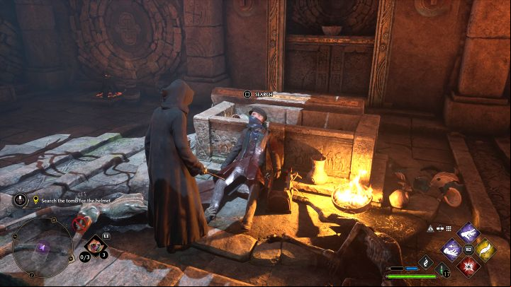 There is a corpse in the next room - search it to find the Signet Ring - Hogwarts Legacy: The Helm of Urtkot - Main quests - Hogwarts Legacy Guide