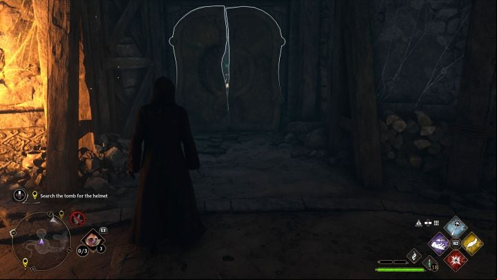 Have Depulso at the ready (in one of the active slots) - Hogwarts Legacy: The Helm of Urtkot - Main quests - Hogwarts Legacy Guide
