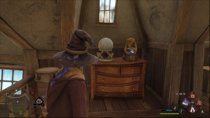 The second Demiguise Statue #2 (Hogsmeade) is in a small house next to the Ollivanders Wand Shop - Hogwarts Legacy: Demiguise Statues - Hogsmeade - Hogsmeade - Hogwarts Legacy Guide