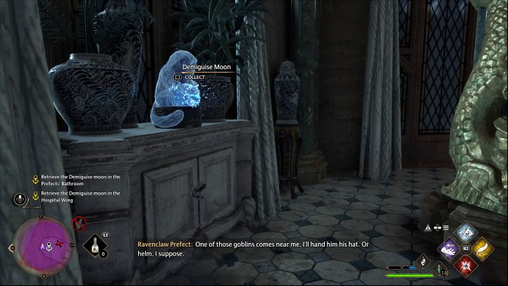 To have an easier time finding the required item, use Charmed Com and the waypoints on the minimap - Hogwarts Legacy: The Caretakers Lunar Lament - Main quests - Hogwarts Legacy Guide