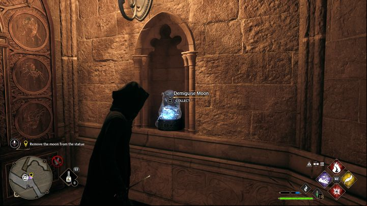 During the conversation, you will learn about the importance of Demiguise Statues , which are active only at night - Hogwarts Legacy: The Caretakers Lunar Lament - Main quests - Hogwarts Legacy Guide