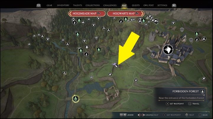 Interactive Map: Merlin Trial - North Hogwarts Region #1 - Hogwarts Legacy: North Hogwarts Region - all Merlin Trials - Merlins Trials - Hogwarts Legacy Guide