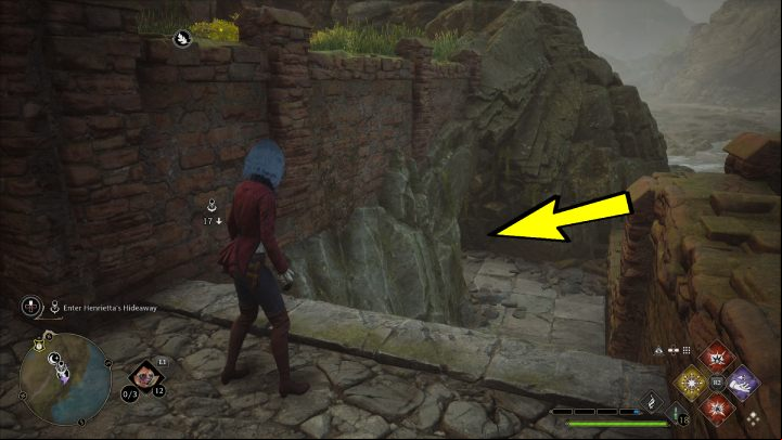 Look for the entrance below the castle ruins - Hogwarts Legacy: Manor Cape - Collection Chests - Collection Chests - Hogwarts Legacy Guide