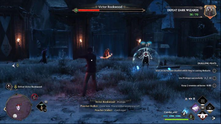 After this sequence you'll face off against his henchmen once again - Hogwarts Legacy: How to defeat Victor Rookwood? - Bosses - Hogwarts Legacy Guide