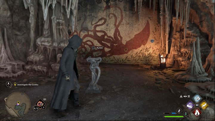 In the grotto, examine the interactive pedestal - the hero will place the toast received from Scrope - Hogwarts Legacy: Scropes Last Hope - Slytherin quest - Main quests - Hogwarts Legacy Guide
