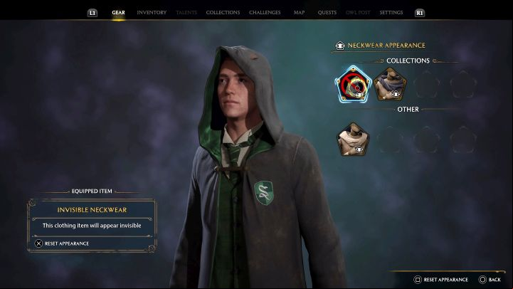 There is also an option to completely hide a given item of clothing - Hogwarts Legacy: How to Change the Apperance? - Main character - Hogwarts Legacy Guide