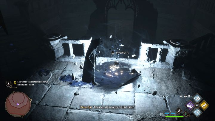 Head down the next stairs - Hogwarts Legacy: Secrets of the Restricted Section - Main quests - Hogwarts Legacy Guide