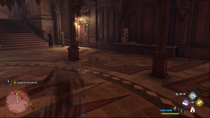 The entrance to the library is straight ahead - Hogwarts Legacy: Secrets of the Restricted Section - Main quests - Hogwarts Legacy Guide