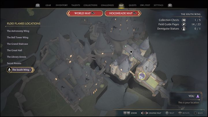 Finally, go back down to the ground floor - Hogwarts Legacy: All Daedalian Keys - Hogwarts - Hogwarts Legacy Guide