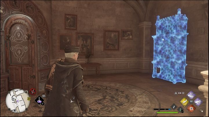 While following it, you'll climb the stairs, go forward, and go through a descending corridor - Hogwarts Legacy: All Daedalian Keys - Hogwarts - Hogwarts Legacy Guide
