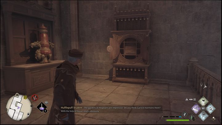 Now all that is left to do is to follow the key and open the cabinet - Hogwarts Legacy: All Daedalian Keys - Hogwarts - Hogwarts Legacy Guide