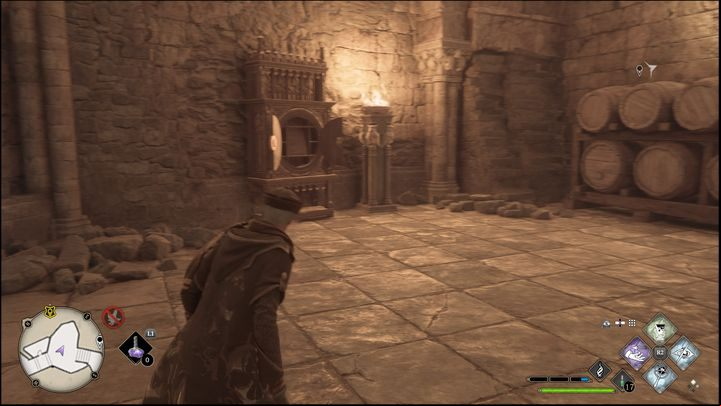 The Key is there, and leads to the cabinet near the barrels - Hogwarts Legacy: All Daedalian Keys - Hogwarts - Hogwarts Legacy Guide