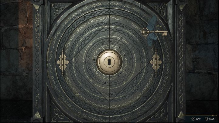 Upon interacting with the cabinet, a mini-game is initiated - Hogwarts Legacy: All Daedalian Keys - Hogwarts - Hogwarts Legacy Guide