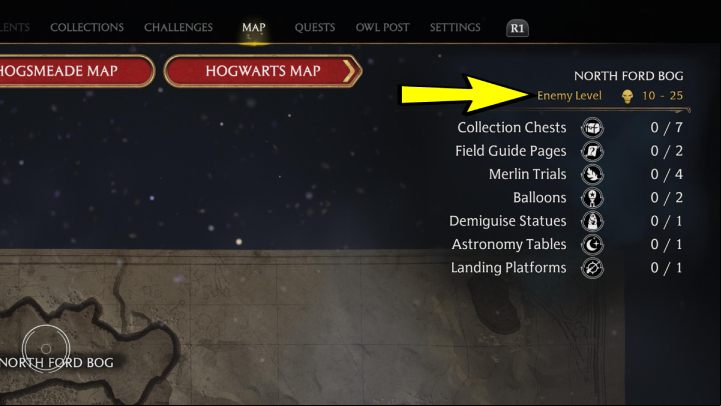Always check the quest level and the location level to avoid an unpleasant surprise afterwards - Hogwarts Legacy: Tips and Tricks - Basics - Hogwarts Legacy Guide