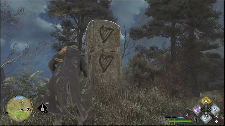 After activating the Trial, use the Revelio spell to find out where the stone blocks are - Hogwarts Legacy: Feldcroft Region - all Merlin Trials - Merlins Trials - Hogwarts Legacy Guide