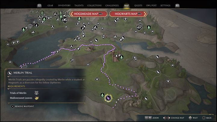 Interactive map link: Merlin Trial - Clagmar Coast #5 - Hogwarts Legacy: Clagmar Coast - all Merlin Trials - Merlins Trials - Hogwarts Legacy Guide