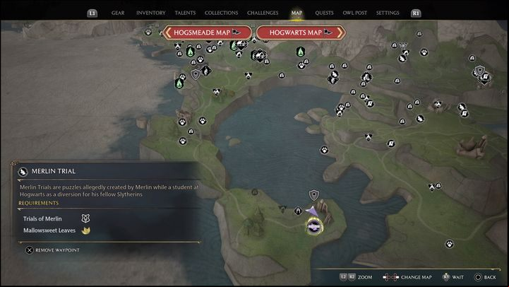 Interactive map link: Merlin Trial - Manor Cape #5 - Hogwarts Legacy: Manor Cape - all Merlin Trials - Merlins Trials - Hogwarts Legacy Guide