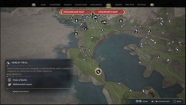 Interactive map link: Merlin Trial - Manor Cape #4 - Hogwarts Legacy: Manor Cape - all Merlin Trials - Merlins Trials - Hogwarts Legacy Guide