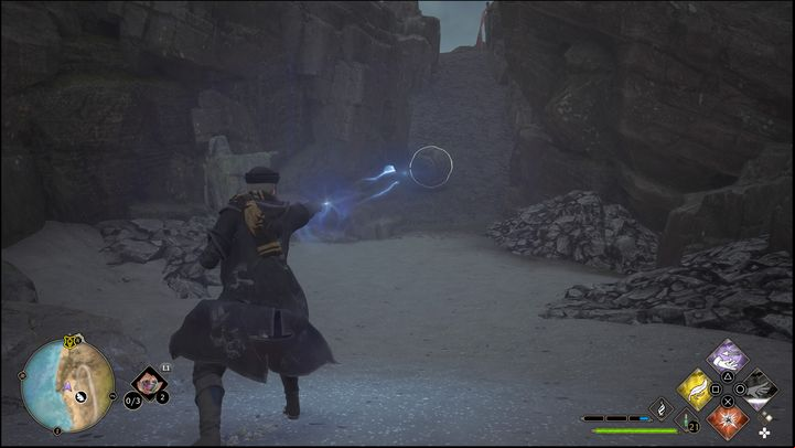 Another problem is that if you get close to the hill, your character will fall over, so make sure to do it from a safe distance - Hogwarts Legacy: Manor Cape - all Merlin Trials - Merlins Trials - Hogwarts Legacy Guide