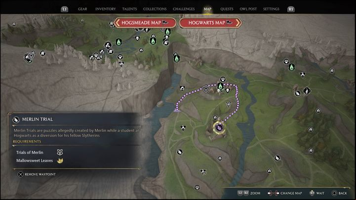 Link to the map: Merlin Trial - Poidsear Coast #5 - Hogwarts Legacy: Poidsear Coast - all Merlin Trials - Merlins Trials - Hogwarts Legacy Guide