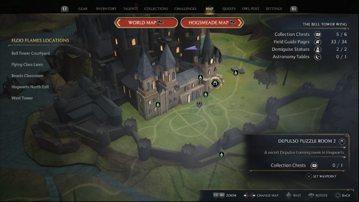 Part of the castle: The Bell Tower Wing - Hogwarts Legacy: Collection Chests - Hogwarts (part 1) - Hogwarts - Hogwarts Legacy Guide