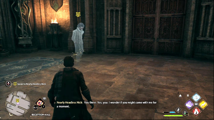 Go to the location marked on the Hogwarts map to meet Nearly Headless Nick - Hogwarts Legacy: The Hunt for the Missing Pages - Gryffindor quest - Main quests - Hogwarts Legacy Guide