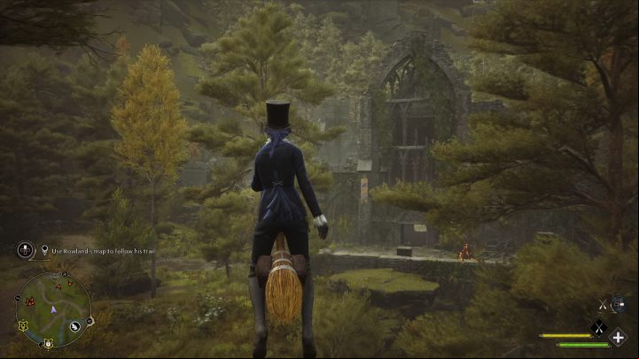 When leaving the camp, turn right and follow the stream - Hogwarts Legacy: The Tale of Rowland Oakes - Hogwarts - Hogwarts Legacy Guide