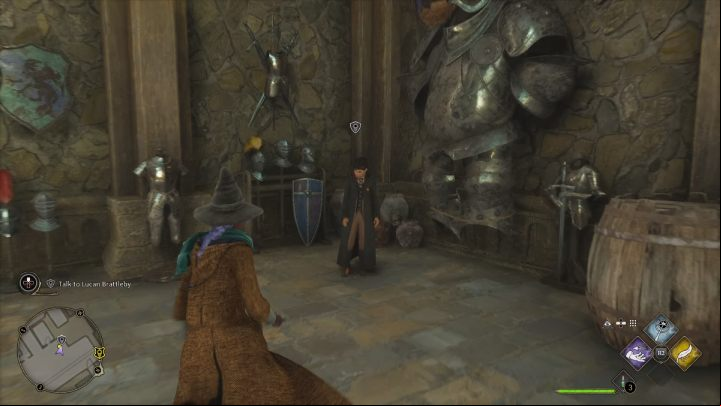 This side quest will be unlocked after the first Defense Against the Dark Arts class - Hogwarts Legacy: Crossed Wands - walkthrough - Hogwarts - Hogwarts Legacy Guide
