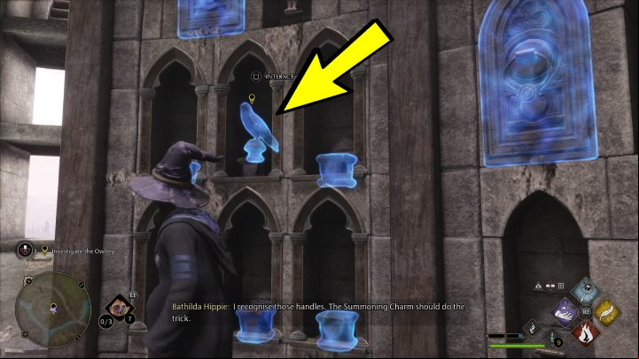Go to Hogwarts and enter The Owlery - Hogwarts Legacy: Ollivanders Heirloom - Main quests - Hogwarts Legacy Guide
