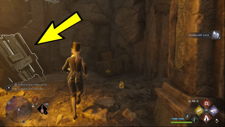 Go forward and remove obstacles with Incendio or Depulso spells - Hogwarts Legacy: A Friend in Deed - walkthrough - Hogsmeade - Hogwarts Legacy Guide