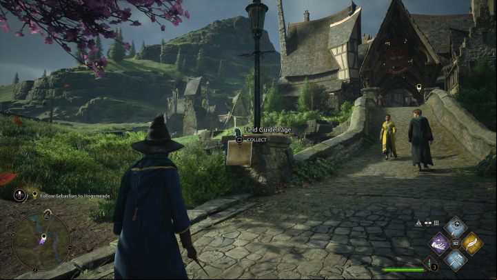 You will find the first Field Guide Page before entering the wizard village - Hogwarts Legacy: Field Guide Pages - Hogsmeade - Hogsmeade - Hogwarts Legacy Guide