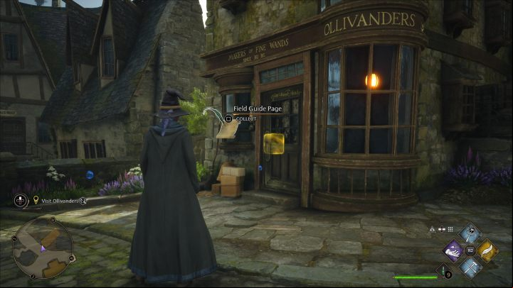 The next Revelio page can be found in front of the Ollivanders Wand Shop - Hogwarts Legacy: Field Guide Pages - Hogsmeade - Hogsmeade - Hogwarts Legacy Guide