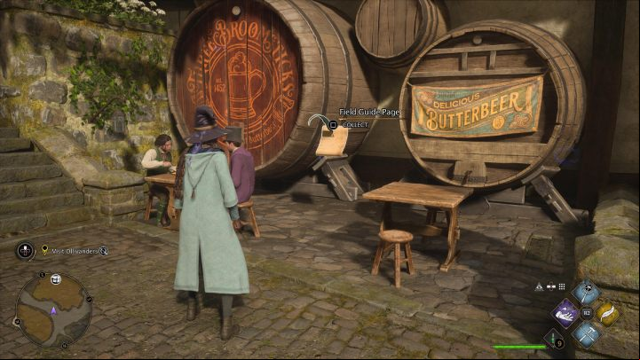One of the Revelio pages can be found at The Three Broomsticks pub in the center of the village - Hogwarts Legacy: Field Guide Pages - Hogsmeade - Hogsmeade - Hogwarts Legacy Guide