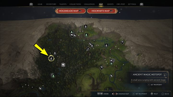 Region: Forbidden Forest - Hogwarts Legacy: Ancient Magic Hotspots Part 1 - Highlands - Hogwarts Legacy Guide