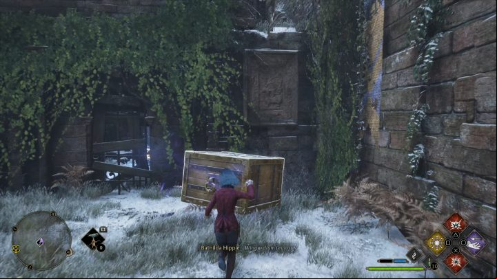 Scan the area and find the chest highlighted in blue - Hogwarts Legacy: Ancient Magic Hotspots Part 1 - Highlands - Hogwarts Legacy Guide