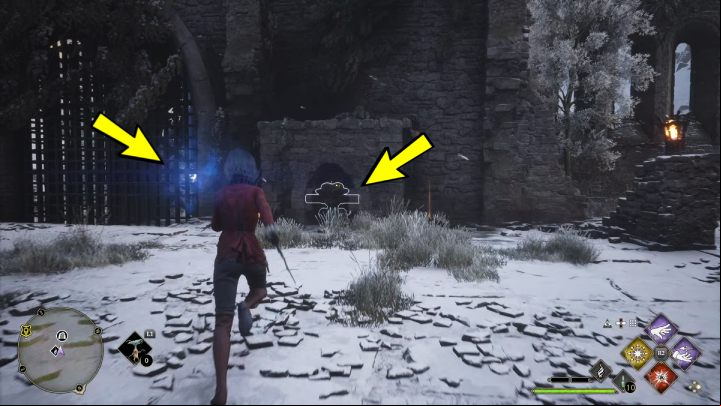 The second object is behind another gate - Hogwarts Legacy: Ancient Magic Hotspots Part 1 - Highlands - Hogwarts Legacy Guide